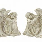 MARFINITE -ANJO SENTADO COR BRANCO CINZA