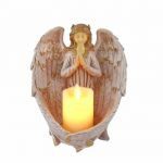 MARFINITE -ANJO C/VELA LED COR ROSA OURO