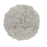 BOLA ROSAS COR:BRANCO DIA.25CM
