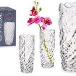 JARRA VIDRO "MARGARIDAS" 8X8X19,2CM