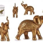 ELEFANTE DOURADO 32X14,5X32CM RESINA