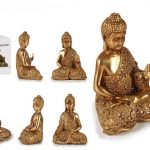 BUDA SENTADO DOURADO 14X11X20CM