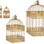 CONJ.2 GAIOLAS METAL QUAD. GRANDE-18X35CM