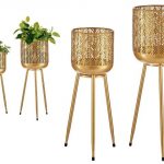 CONJ.2 VASOS METAL DOURADO GRD-25X67,5CM