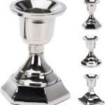 CANDELABRO ALUMINIO 6X8CM COR: PRATA