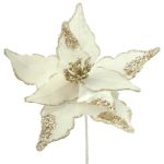 ARTIFICIAL- POINSETTIA VELUDO COR:BEGE