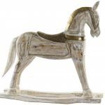 FIGURA CAVALO EM MANGO 61X10X58CM