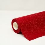 VELUDO CORAÇAO 28CMX5MTS COR:VERMELHO