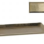 PRATO DECORATIVO 33X20X2CM ALUMINIO