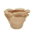 CERAMICA- VASO FLOR 17.5DIA.X12.5ALT. CM COR:ROSA/OURO
