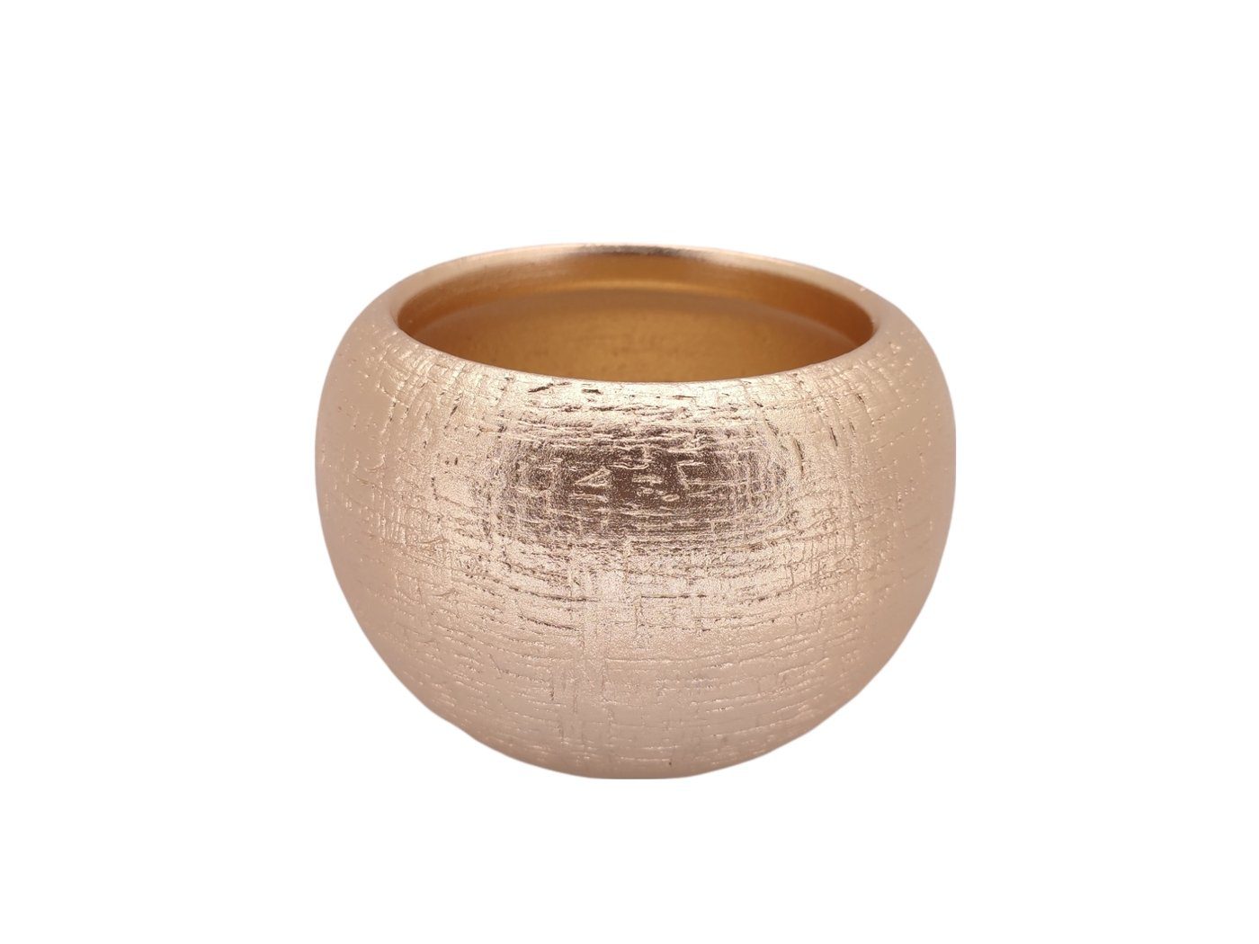 Vas orb dourado CERAMICA-VASO BOLA ORQUIDEAS ALT.13X18DIA. CM COR:OURO - Image 1