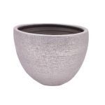 CERAMICA- VASO "DIAMANTE" DIA.37X31ALT. CM COR:PRATA