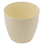 VASO PLASTICO "AGA" DIA.12X11ALT. CM COR:BEJE