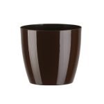 VASO PLASTICO "AGA" DIA.12X11ALT. CM COR:CASTANHO
