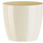VASO PLASTICO "AGA" DIA.23X20.5ALT. CM COR:CREME