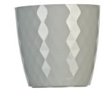 VASO PLASTICO "CRISTAL" 12CM COR: CINZA