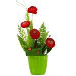 VASO PLASTICO "CRISTAL" 16CM COR: VERMELHO