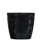 VASO PLASTICO "CRISTAL" 20CM COR: PRETO