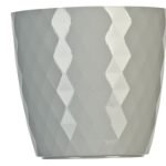 VASO PLASTICO "CRISTAL" DIA.30X28ALT. CM COR:CINZA