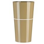 VASO PLASTICO "DOUBLE" DIA.25X46.5ALT. CM COR:BEJE