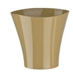 VASO PLASTICO "FALA" DIA.16.5X15.5ALT. CM COR:BEJE