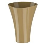 VASO PLASTICO "FALA" DIA.17X21.5ALT. CM COR:BEJE
