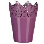VASO PLASTICO "KORONKA" DIA.12X15ALT. CM COR:PURPURA