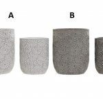 CONJ.2 FLOREIRAS CIMENTO DIA.17X21CM ALT. FLORES