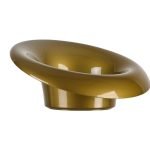 FLOREIRA PLASTC. "MORI" DIA.12X10.7ALT CM COR:OURO