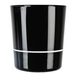 VASO PLASTICO "OLI" DIA.29X34.5ALT. CM COR:PRETO