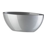 FLOREIRA PLASTICO "OWAL" C.30XL.14X11.5ALT. CM COR:CINZA