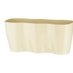 FLOREIRA PLASTICO X3 C.12X16ALT. CM COR:CREME
