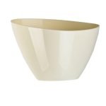 FLOREIRA PLASTICO "TROJKAT" DIA.23X15ALT.CM COR:CREME