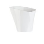 VASO PLASTICO "TWISTER" DIA.13X12ALT. CM COR:BRANCO