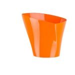 VASO PLASTICO "TWISTER" DIA.13X12ALT. CM COR:LARANJA