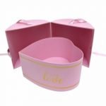 CONJ.2 CAIXAS CORAÇAO ROSA CLAR. 24X23X17CM