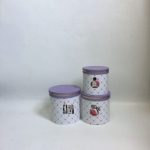 CONJ.3 CX. RED. BRANCO XADREZ 19X19CM