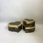 CONJ.3 CX. CORAÇAO PRETO/OURO 31X26X13CM