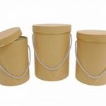 CONJ. 3 CAIXAS CARTAO COR NATURAL