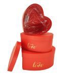 CONJ.3 CAIXAS CORAÇAO VERMELHO