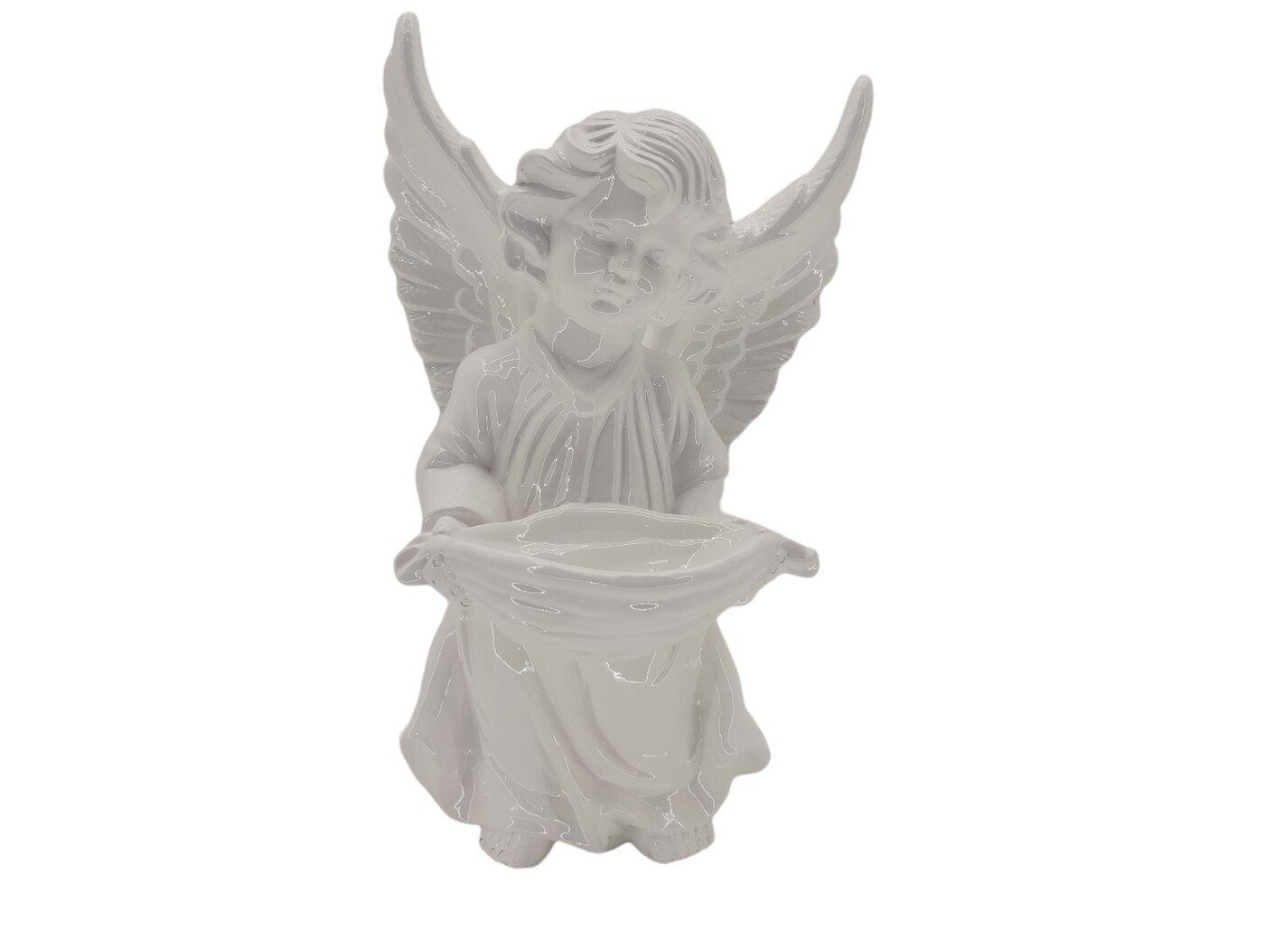 2.branco CERAMICA- ANJO C/ASAS ABERTAS 42CM ALT. COR:BRANCO - Image 1