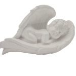 CERAMICA- ANJO DEITADO L.35X16CM ALT. COR:BRANCO