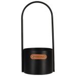 CESTA ZINCO C/ASA 13X30CM PRETO