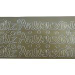 ETI. LASER 10X23CM SACO C/5 FOLHAS FELIZ ANIVERSARIO OURO