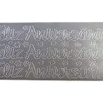 ETI. LASER 10X23CM SACO C/5 FOLHAS FELIZ ANIVERSARIO PRATA