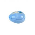 CAIXA OVO C/COELHO AZUL 9X6X6CM