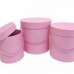 CONJ. 3 CAIXAS CARTAO RED. ROSA 19X19CM