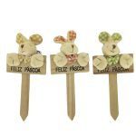 COELHO FELIZ PASCOA 13X8CM