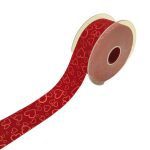 FITA VELUDO CORAÇAO 4CMX10MTS COR:VERMELHO