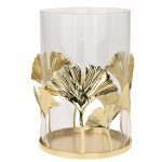 PORTA VELAS FOLHA GRD. COR:OURO